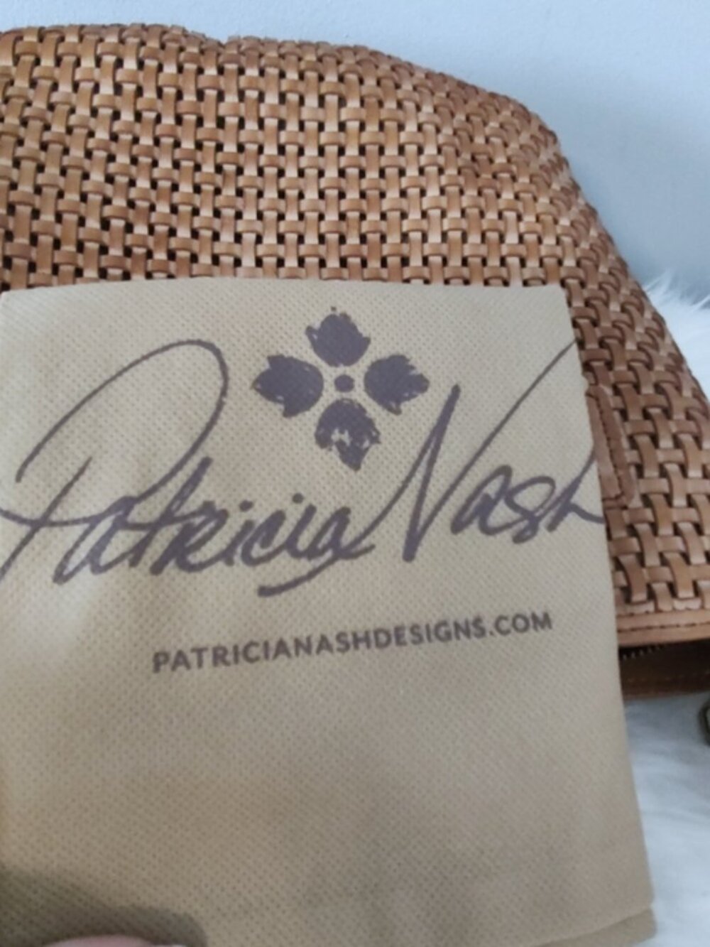 NEW Patricia Nash woven leather crossbody w/tassel NWT - Picture 12 of 12